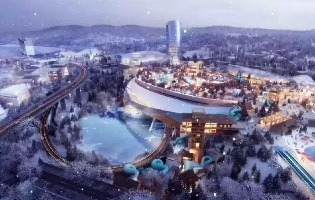 湖南湘江欢乐城冰雪世界和五星级酒店工程